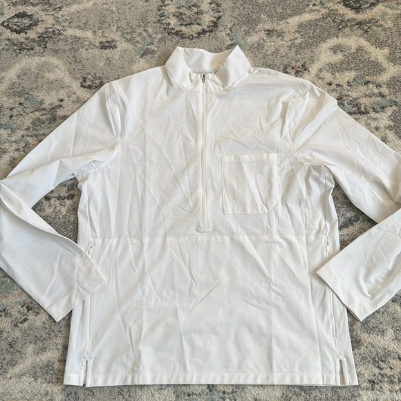 Men’s Lululemon Wovenair 1/2 zip in white - Picture 1 of 12